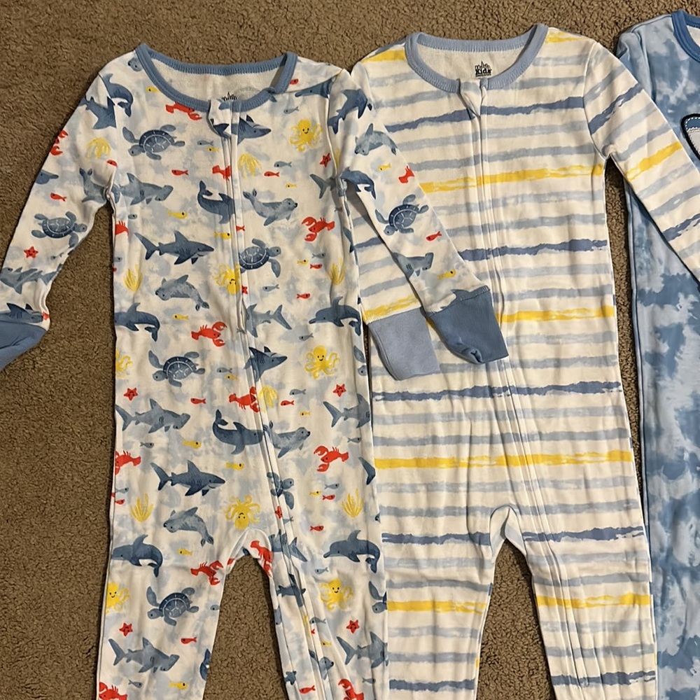 Baby Boy 3-pack Footless Pajamas 18 months - Picture 3 of 3